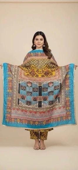 Mirror Work Dupatta Handwork Dupatta 2025July1107