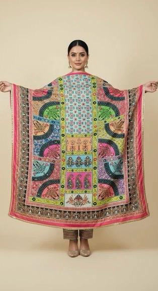 Mirror Work Dupatta Handwork Dupatta 2025Aug0206
