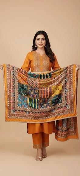 Mirror Work Dupatta Handwork Dupatta 2025SEP2206