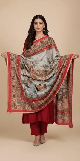 Mirror Work Dupatta Handwork Dupatta 2025SEP2210