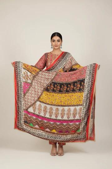 Mirror Work Dupatta Handwork Dupatta 2025NOV0410