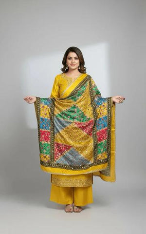 Mirror Work Dupatta Handwork Dupatta 2025NOV0411