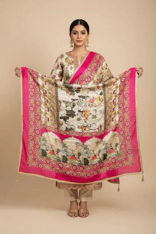 Mirror Work Dupatta Handwork Dupatta 2025NOV0413