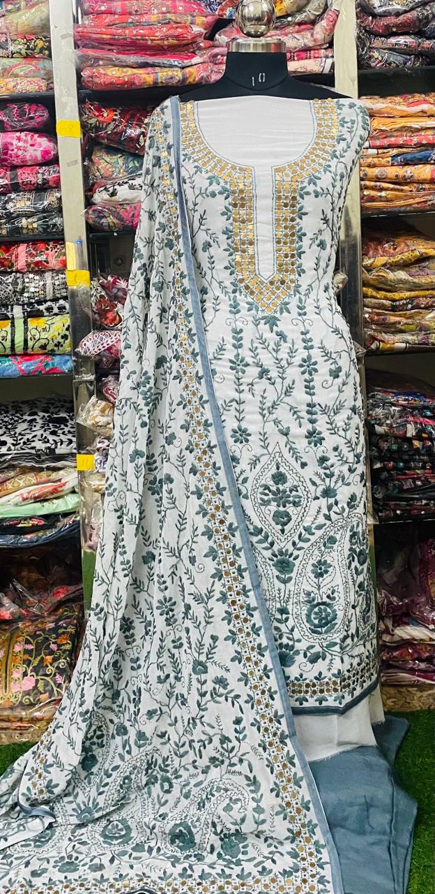 Georgette Phulkari Suits Handwork2025NOV0611