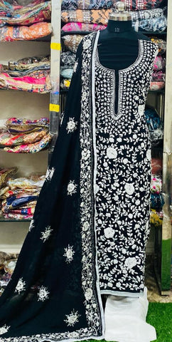 Georgette Phulkari Suits Handwork2025NOV0614