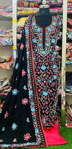 Georgette Phulkari Suits Handwork2025NOV0617