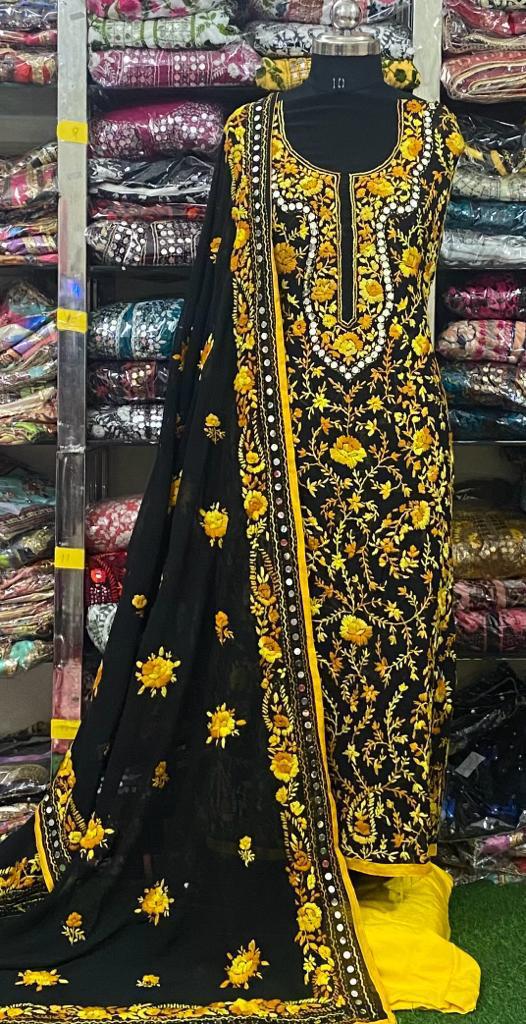 Georgette Phulkari Suits Handwork2025NOV0622