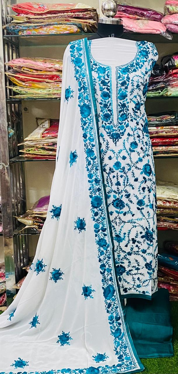 Georgette Phulkari Suits Handwork2025NOV0623