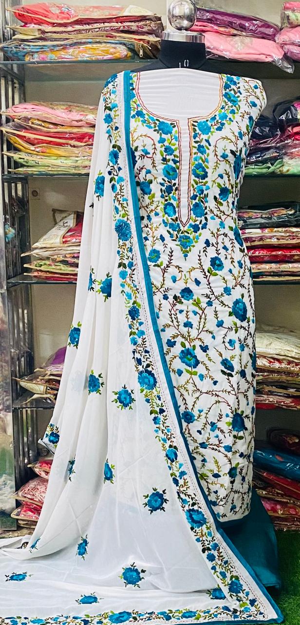 Georgette Phulkari Suits Handwork2025NOV0627