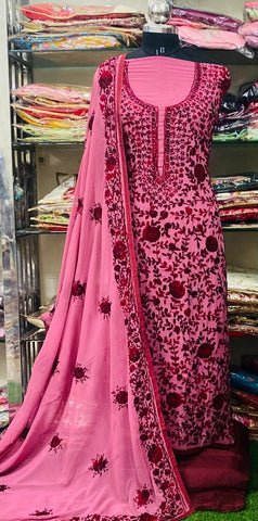 Georgette Phulkari Suits Handwork2025NOV0635