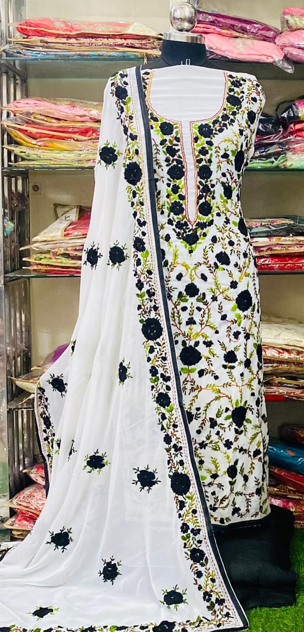 Georgette Phulkari Suits Handwork2025NOV0638