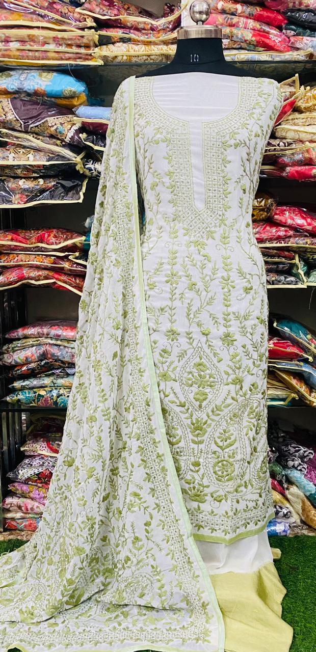 Georgette Phulkari Suits Handwork2025NOV0643