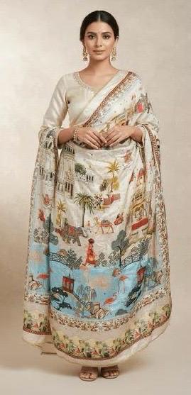 Mirror Work Dupatta Handwork Dupatta 2025NOV1302