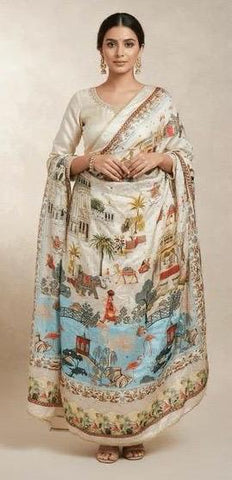 Mirror Work Dupatta Handwork Dupatta 2025NOV1302