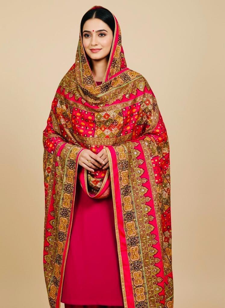 Mirror Work Dupatta Handwork Dupatta 2025NOV1413