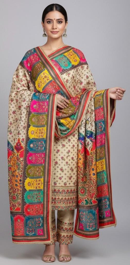 Mirror Work Dupatta Handwork Dupatta 2025NOV1416