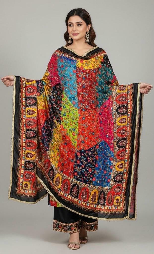 Mirror Work Dupatta Handwork Dupatta 2025NOV1431