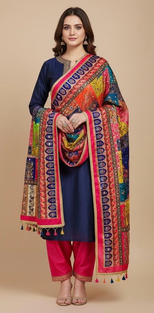 Mirror Work Dupatta Handwork Dupatta 2025NOV1434