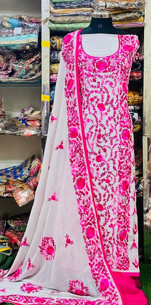 Georgette Phulkari Suits Handwork2025NOV1718