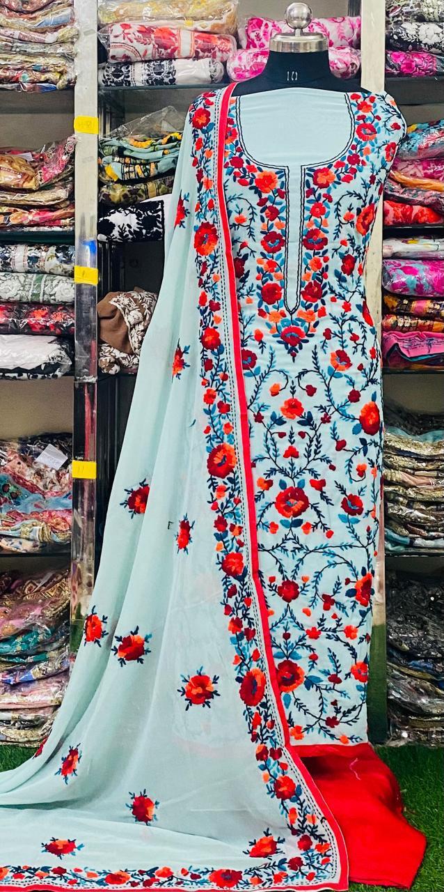 Georgette Phulkari Suits Handwork2025NOV1720