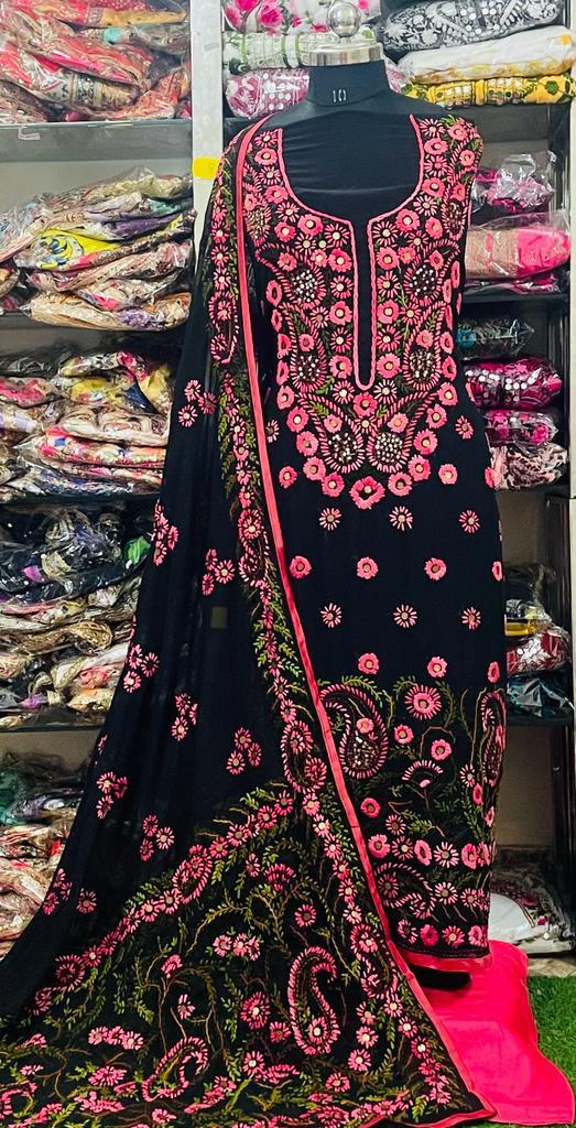 Georgette Phulkari Suits Handwork2025NOV1723