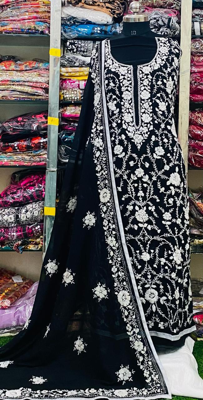 Georgette Phulkari Suits Handwork2025NOV1710