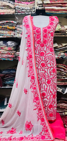 Georgette Phulkari Suits Handwork2025NOV1814