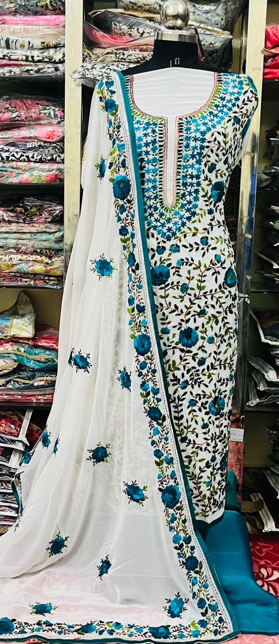 Georgette Phulkari Suits Handwork2025DEC0409