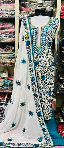 Georgette Phulkari Suits Handwork2025DEC0409