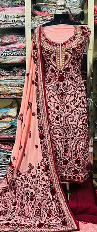 Georgette Phulkari Suits Handwork2025DEC0415