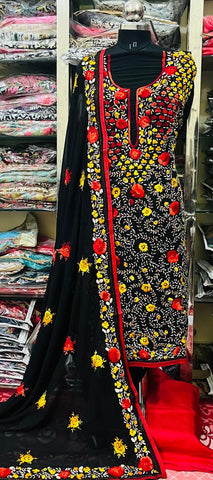Georgette Phulkari Suits Handwork2025DEC0417