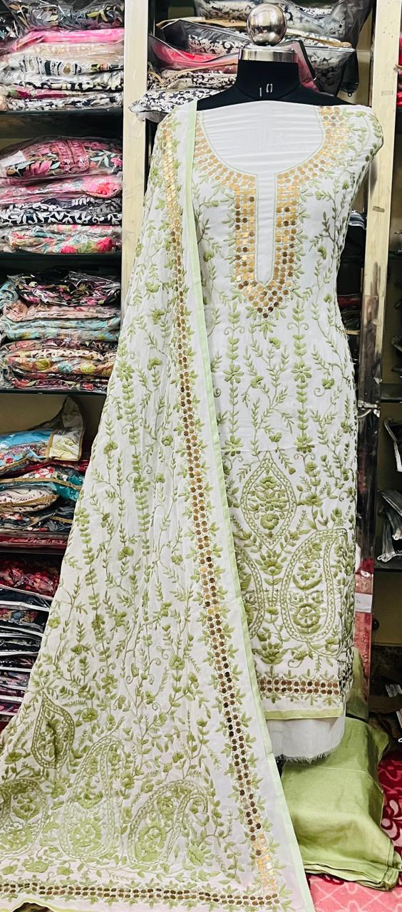 Georgette Phulkari Suits Handwork2025DEC0418