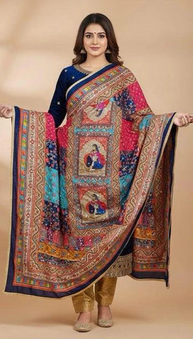 Mirror Work Dupatta Handwork Dupatta 2025DEC0603