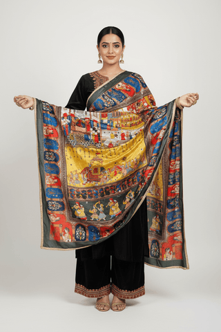 Mirror Work Dupatta Handwork Dupatta 2025SEP2218