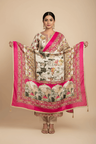 Mirror Work Dupatta Handwork Dupatta 2025SEP2212