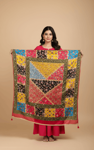 Mirror Work Dupatta Handwork Dupatta 2025SEP2211