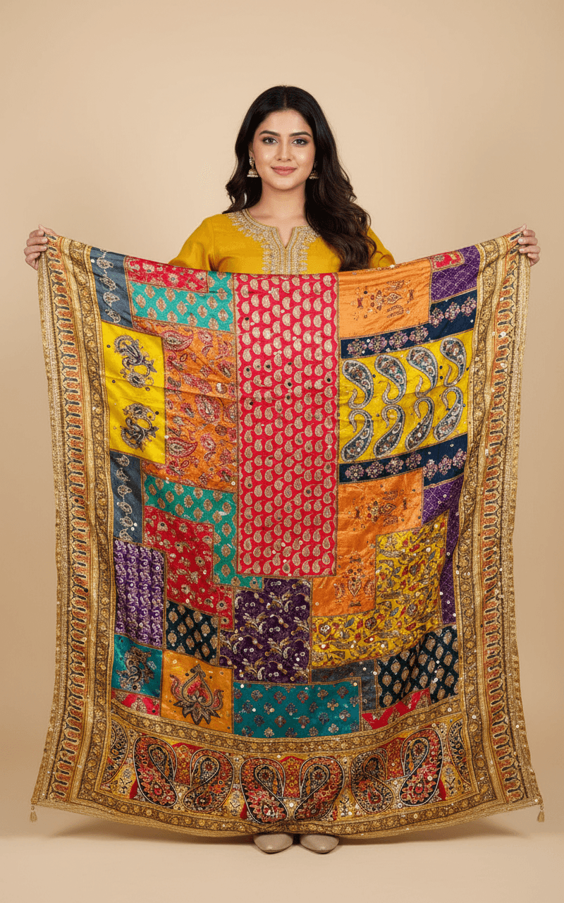 Mirror Work Dupatta Handwork Dupatta 2025SEP2209