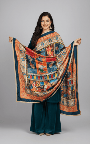 Mirror Work Dupatta Handwork Dupatta 2025SEP2202