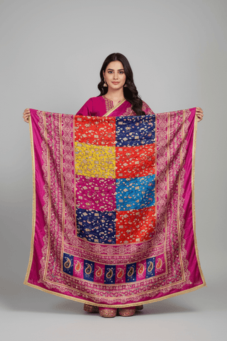 Mirror Work Dupatta Handwork Dupatta 2025SEP2024