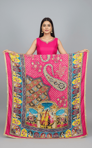 Mirror Work Dupatta Handwork Dupatta 2025SEP2022