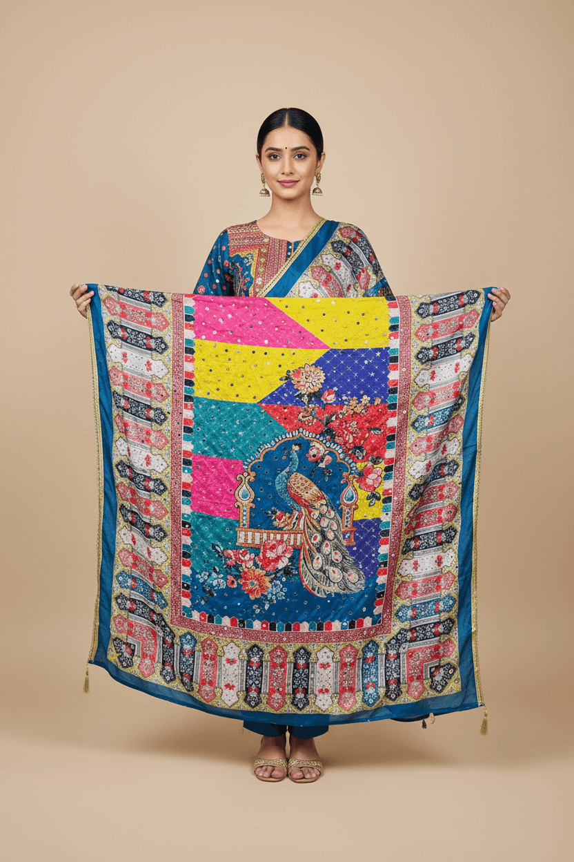 Mirror Work Dupatta Handwork Dupatta 2025SEP2021