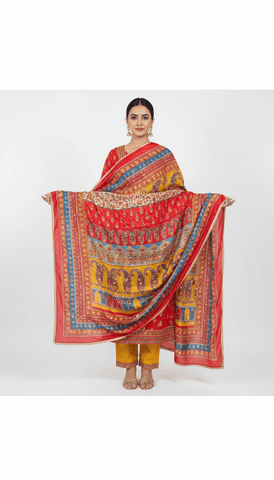 Mirror Work Dupatta Handwork Dupatta 2025SEP2011
