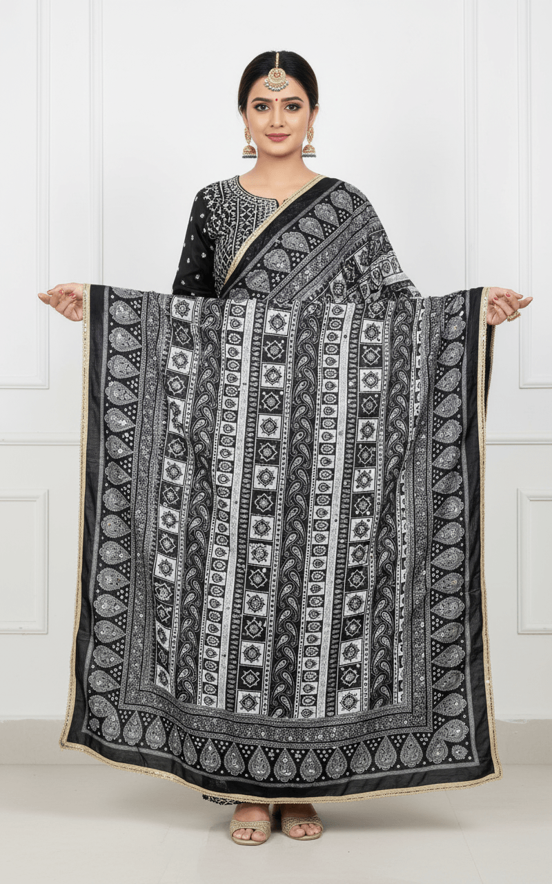 Mirror Work Dupatta Handwork Dupatta 2025SEP1806