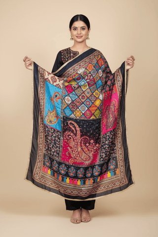 Mirror Work Dupatta Handwork Dupatta 2025Aug1610