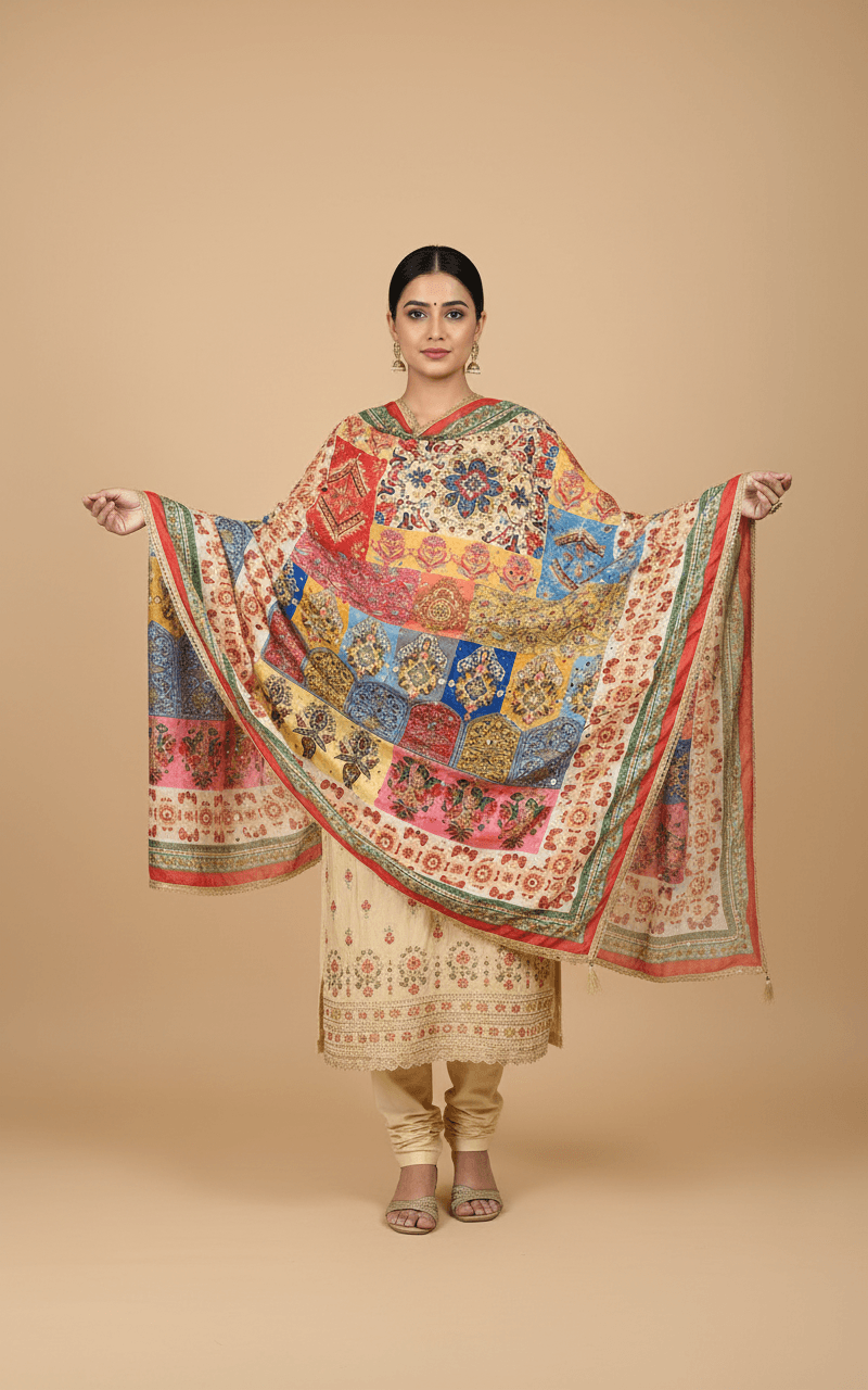 Mirror Work Dupatta Handwork Dupatta 2025Aug0202