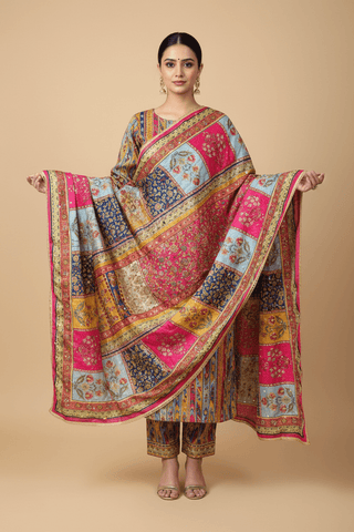 Mirror Work Dupatta Handwork Dupatta 2025July1127