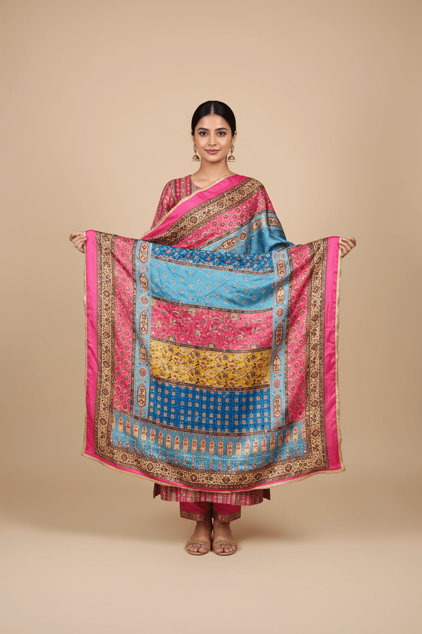 Mirror Work Dupatta Handwork Dupatta 2025July1122