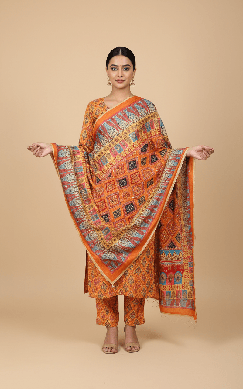 Mirror Work Dupatta Handwork Dupatta 2025July0511