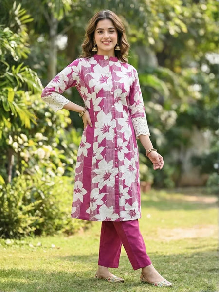 SUMMER BLOOM PRINTED KURTI