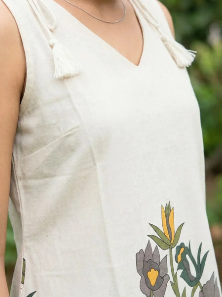 MEADOW FLORA HAND PRINTED TUNIC
